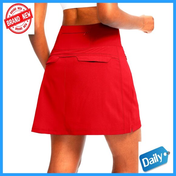 High Waisted Athletic Skort with 5 Pockets Lightweight Stretch Fabric